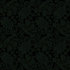  traditional Indian paisley pattern on  background