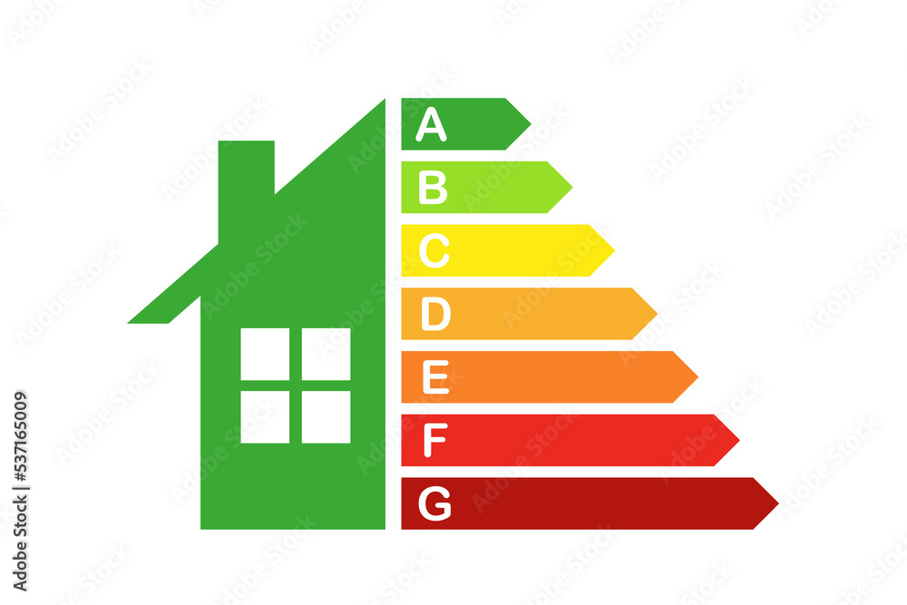 Diagram of energy efficiency of the house. Vector illustration Stock ...