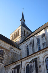 Sticker - Abbey of Saint-Benoît-sur-Loire village in the Loire valley