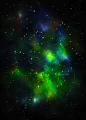 Wall Mural - fantastic clouds starry space