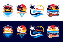 Summer Beach, Palm Beach Logo Design Collection