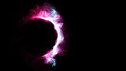Wall Mural - 3D rendering cosmic energy strings. Energy flows in the form of thin bright elements