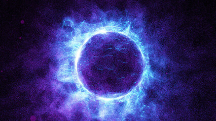 Wall Mural - 3D rendering cosmic energy strings. Energy flows in the form of thin bright elements