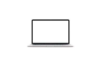 Poster - Isolated modern thin laptop with transparent PNG background and display