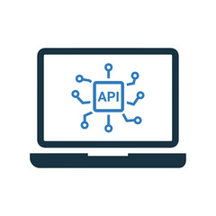 Api, application, development icon. Editable vector graphics.