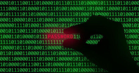 Password theft. Password cracking. Cybercrime. Password Hacker. Hand steals the password vector illustration