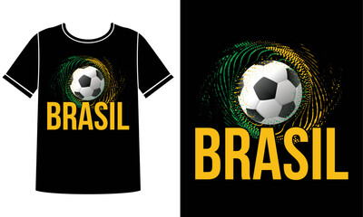 Brasil t shirt design concept