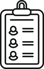 Poster - Clipboard target icon outline vector. Seo digital. Hunter lead