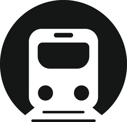 Sticker - Metro train icon simple vector. Railway platform. Travel ticket