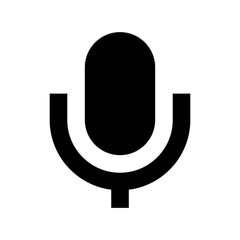 Canvas Print - Microphone Flat Vector Icon