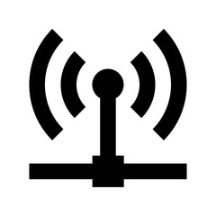 Wall Mural - Wireless Network Flat Vector Icon