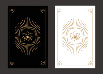 Wall Mural - Tarot cards. Mystical esoteric symbols. magic sign illustration. Witchcraft emblem, magic religion tattoo. vector illustration