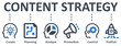 © Arafat Uddin - Content Strategy icon - vector illustration . content, strategy, create, analyze, planning, promotion, control, publish, success, infographic, template, concept, banner, pictogram, icon set, icons .