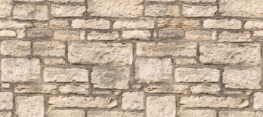 Old stone wall texture, UK. Seamless repeating pattern