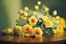 A Bouquet Of Yellow Roses. 