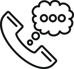 Poster - Phone call icon outline vector. Contact customer. Email web