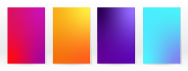 Minimal Poster. Pastel Soft. Rainbow Gradient Set.