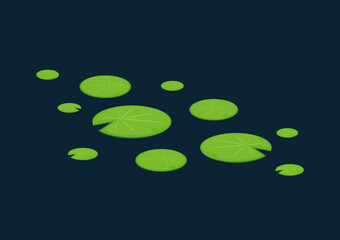 Wall Mural - Lily pad vector. Lily pad illustration.