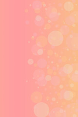 Wall Mural - pastel pink and yellow gradient background with bokeh lights and blank space