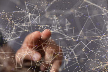 Wall Mural - people network structure hr - human resources management and recruitment