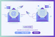 Newsletter illustration concept. Mail concept illustration. Emailing, Digital marketing. Get in touch, initiate contact, contact us… Email marketing, web chat, Subscribe concept.