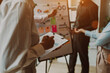 © NanSan - Asian business adviser meeting in boardroom with accounting paper charts accountancy document at workspace.