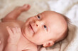 © leravalera89 - Smiling newborn one month old baby boy. smiling baby