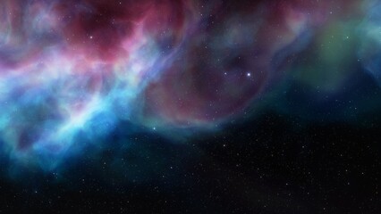 nebula gas cloud in deep outer space

