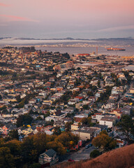 Poster - Sunset view from Bernal Heights, San Francisco, California