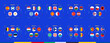 Flags of European football tournament 2024 qualifying sorted by group.