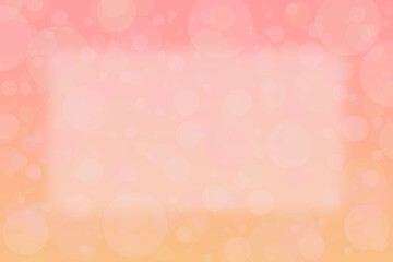 Wall Mural - pink and yellow bokeh lights background with frame and free space