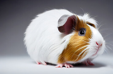 Sticker - Portrait of a baby guinea pig in a studio