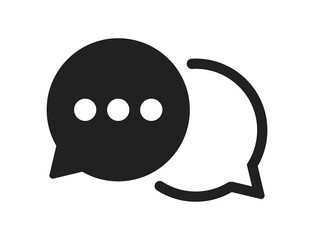 Wall Mural - Chat message icon. Speech bubbles with text messages symbol