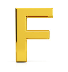 Wall Mural - Letter F. Front view. 3d render