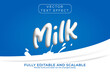 © Designhat07 - Milk text effect with blue background