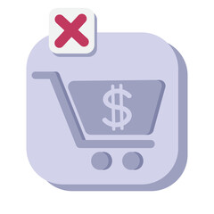 Sticker - shopping cart market button