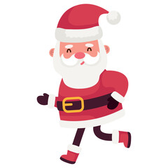 Wall Mural - santa claus running