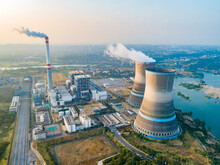 At Dusk, The Thermal Power Plants  , Cooling Tower Of Nuclear Power Plant Dukovany