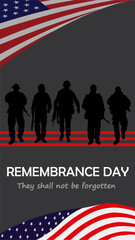 Illustration vector graphic of Remembrance Day, fit for logo, design resources 