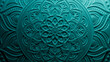 © RocknRoller Studios - Diwali Concept featuring a Turquoise 3D Ornate Pattern. Festival Wallpaper. 3D Render.
