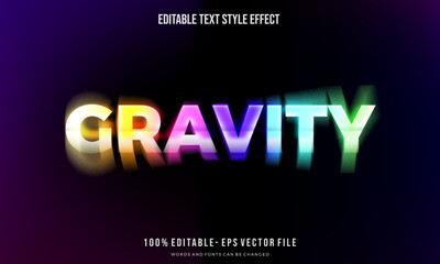Modern vibes neon color bluring title text style effect . Editable vector font.