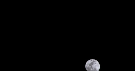 Wall Mural - Moon Moving up 4k - Timelapse