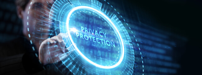 Data protection, privacy, and internet security concept. Cyber security for business and internet projects.