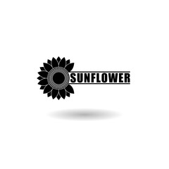 Sticker - Sunflower logo icon with shadow