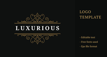 Luxury Ornament Royal Logo Template Design