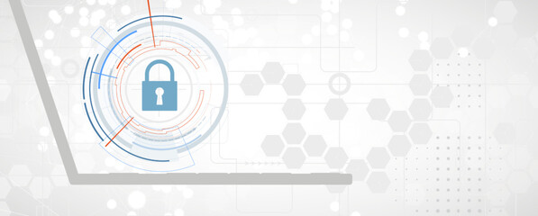Cybersecurity and information or network protection. Future technology web services for business and internet project