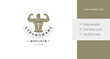© provectors - Premium fitness club vintage logo design template male muscular bodybuilder place for text vector