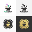 Herbs And Spices Logo Vector or Herbs And Spices Isolated Vector. Suitable for herbal, herbal, or spice logo purposes. Especially for herbal product logos and 100% herbal product labels.