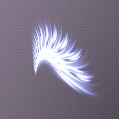 Fototapete - Abstract light curve shape phoenix wing light effect style PNG pictures can be used in graphic design or presentation.