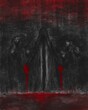 Dark diabolic illustration, horror gothic art
